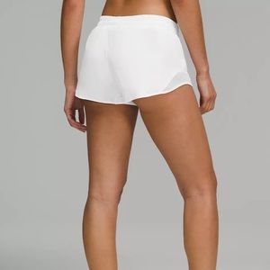 Lululemon White 2.5 Inch Low-Rise Hotty Hot shorts